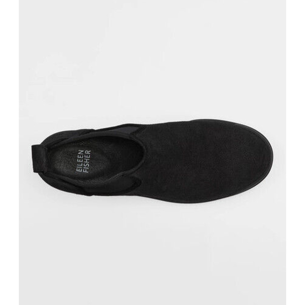 Eileen Fisher Splash Waterproof Suede Bootie Ankle Boots Size 9.5 Wedge Black - Picture 12 of 15